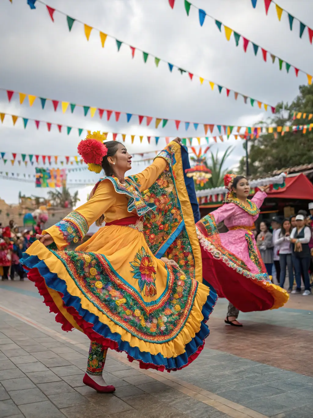 A captivating image of a performance art piece during a GOD'ART CREATION cultural festival, showcasing the organization's commitment to promoting diverse artistic expressions and cultural exchange.